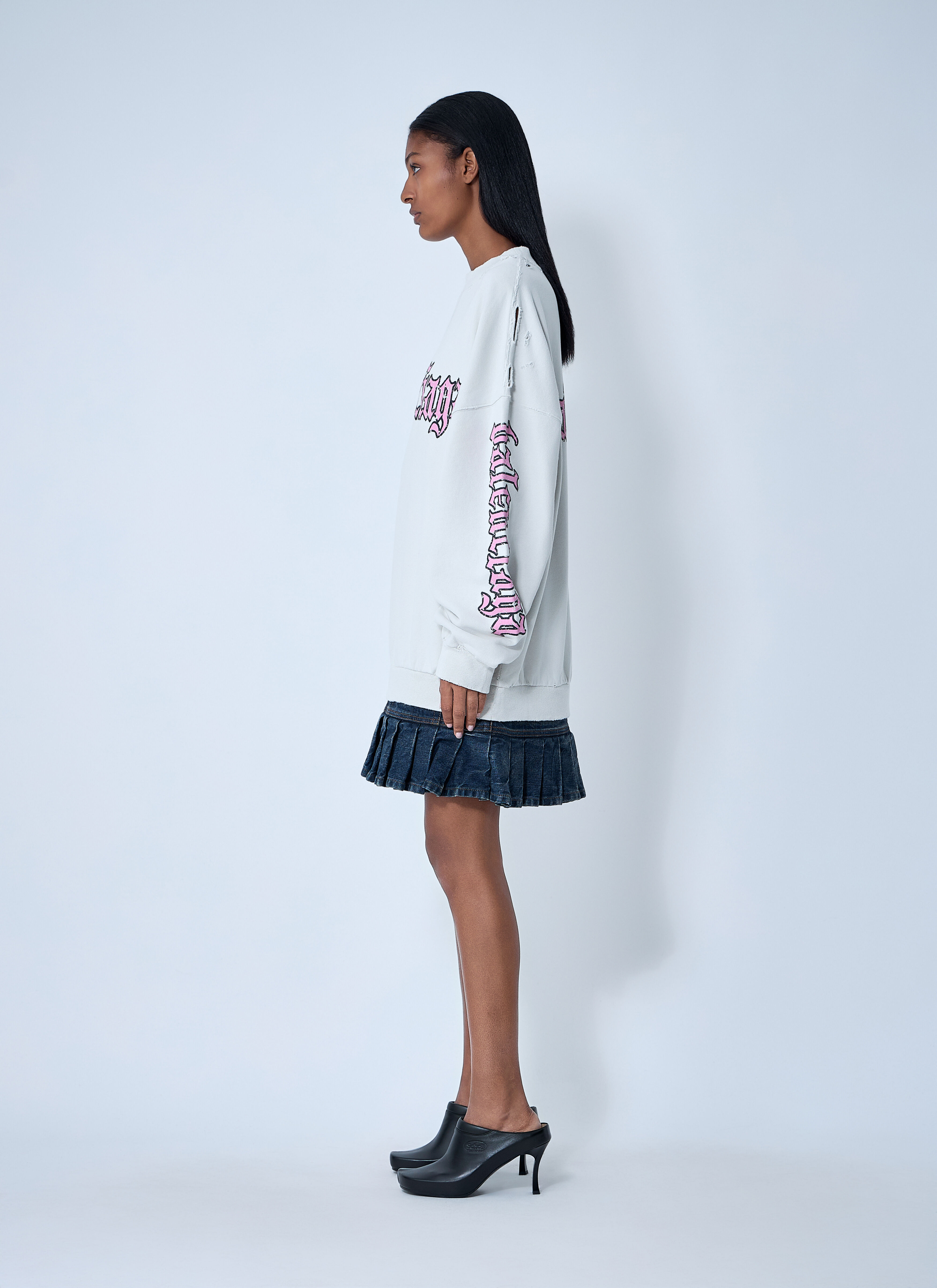 Logo Motif Sweatshirt Dress - 3