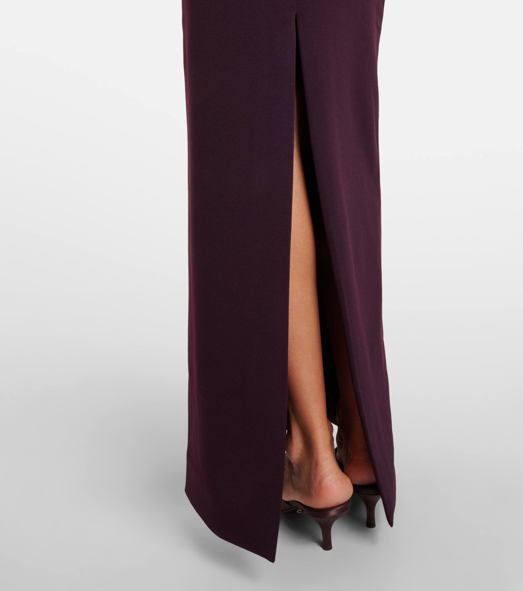 Kori bow-detail off-shoulder gown - 6