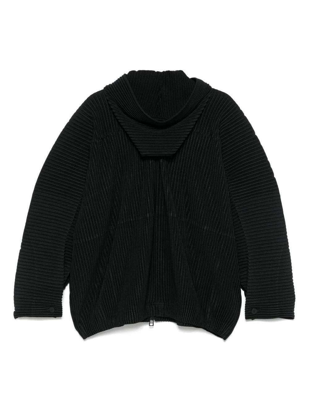 plissé hooded jacket - 2