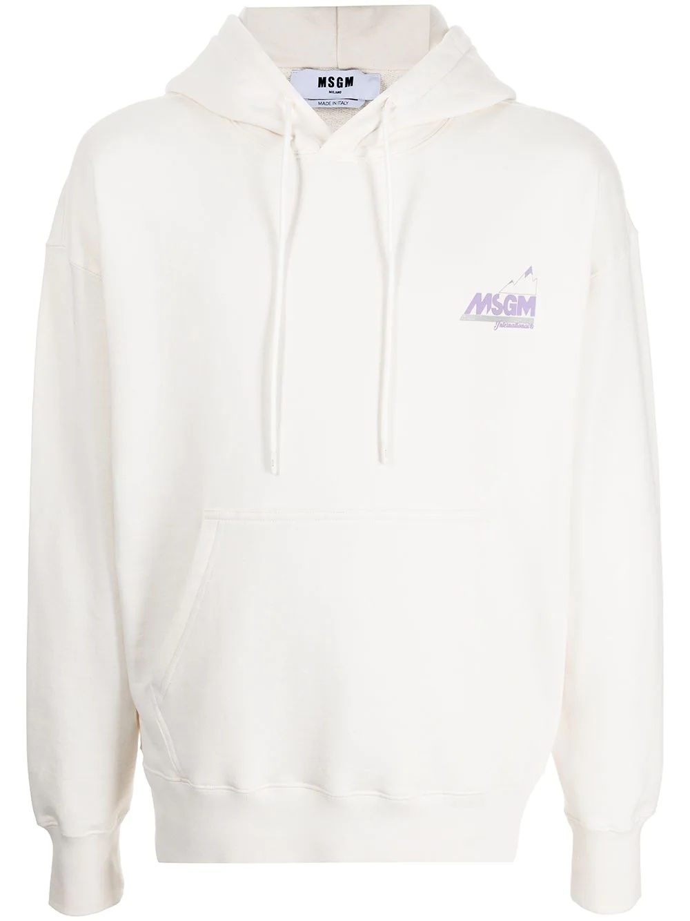 logo print hoodie - 1