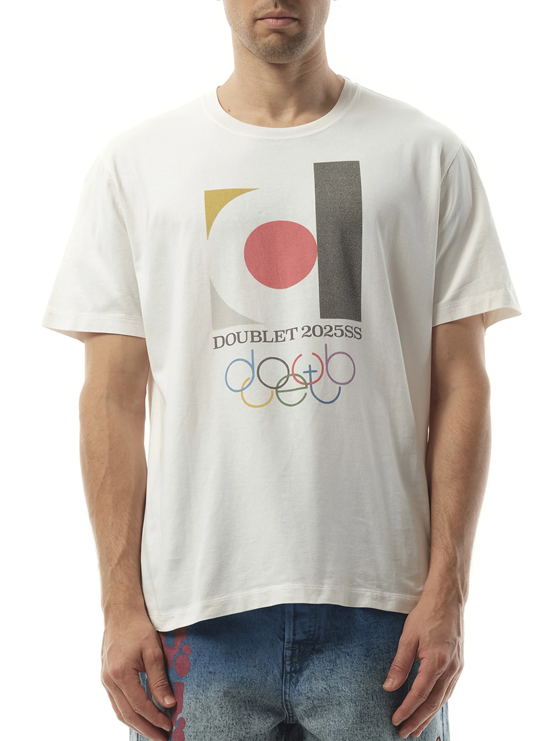Doublet 2025SS Logo T-Shirt in White - 1