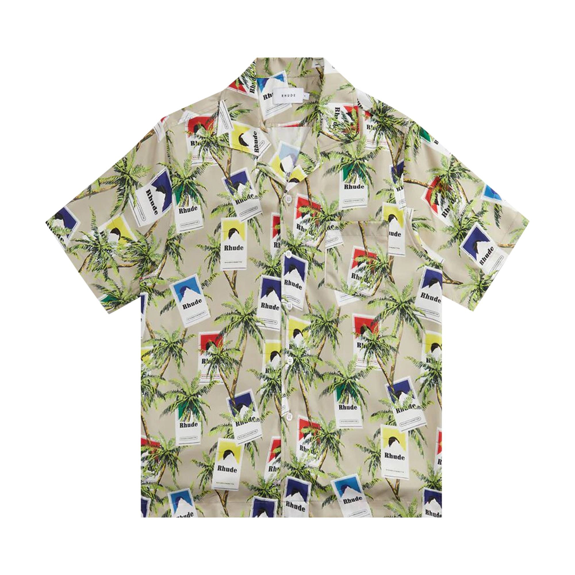 Rhude Cigarette Print Button Up 'Taupe/Multicolor' - 1
