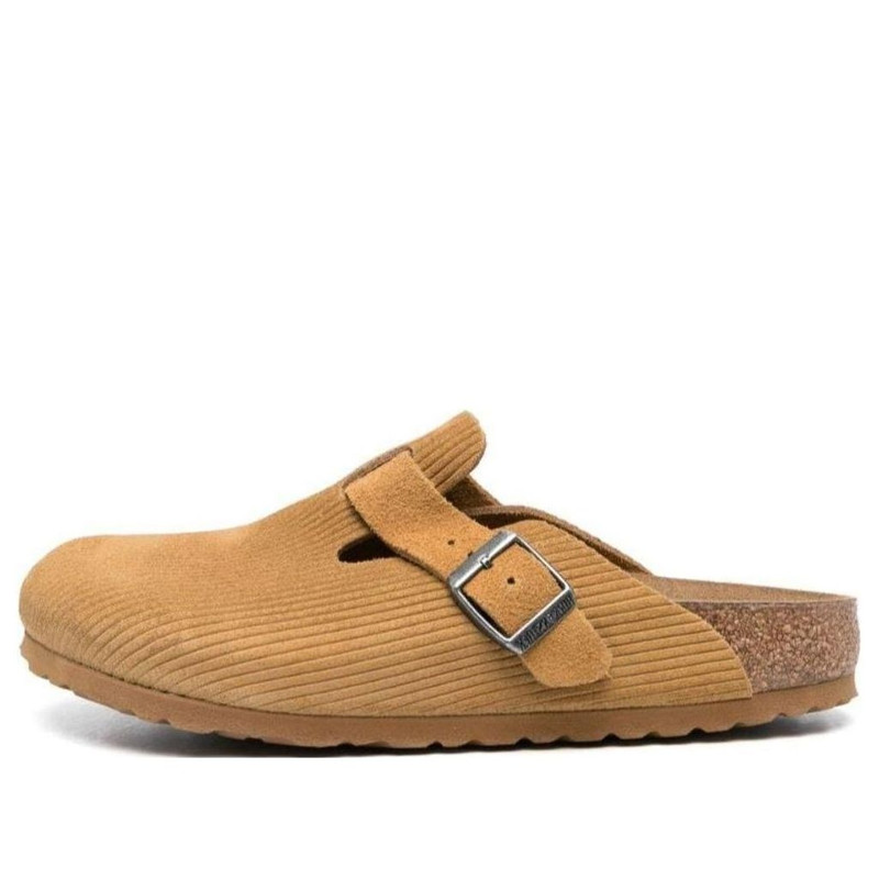 Birkenstock Boston Suede Embossed Narrow Fit 'Butterscotch Brown' 1025668 1