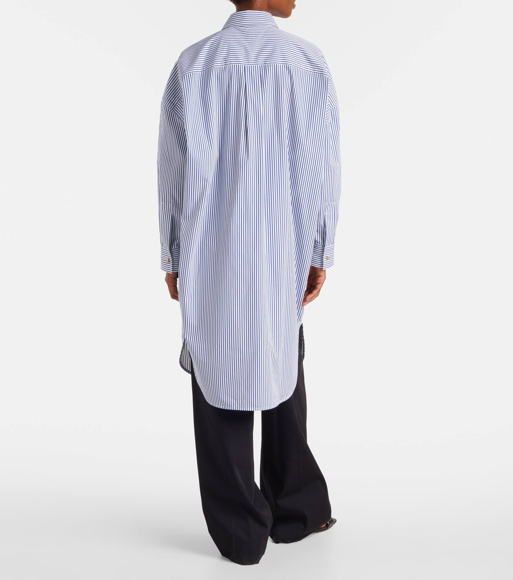 Striped cotton poplin shirt - 3