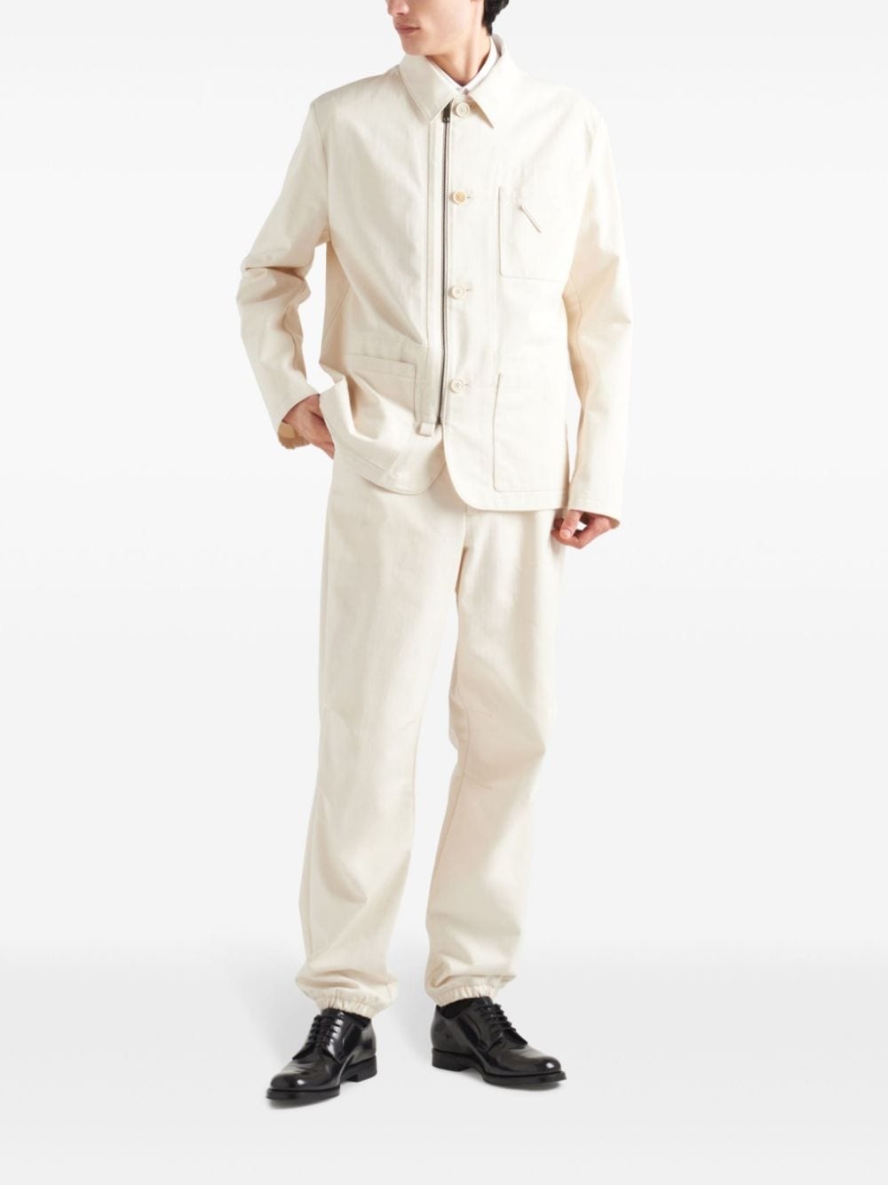 herringbone tapered trousers - 2