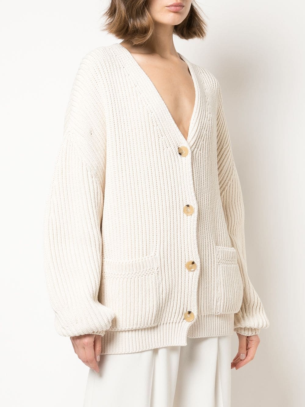 chunky ribbed cardigan - 3