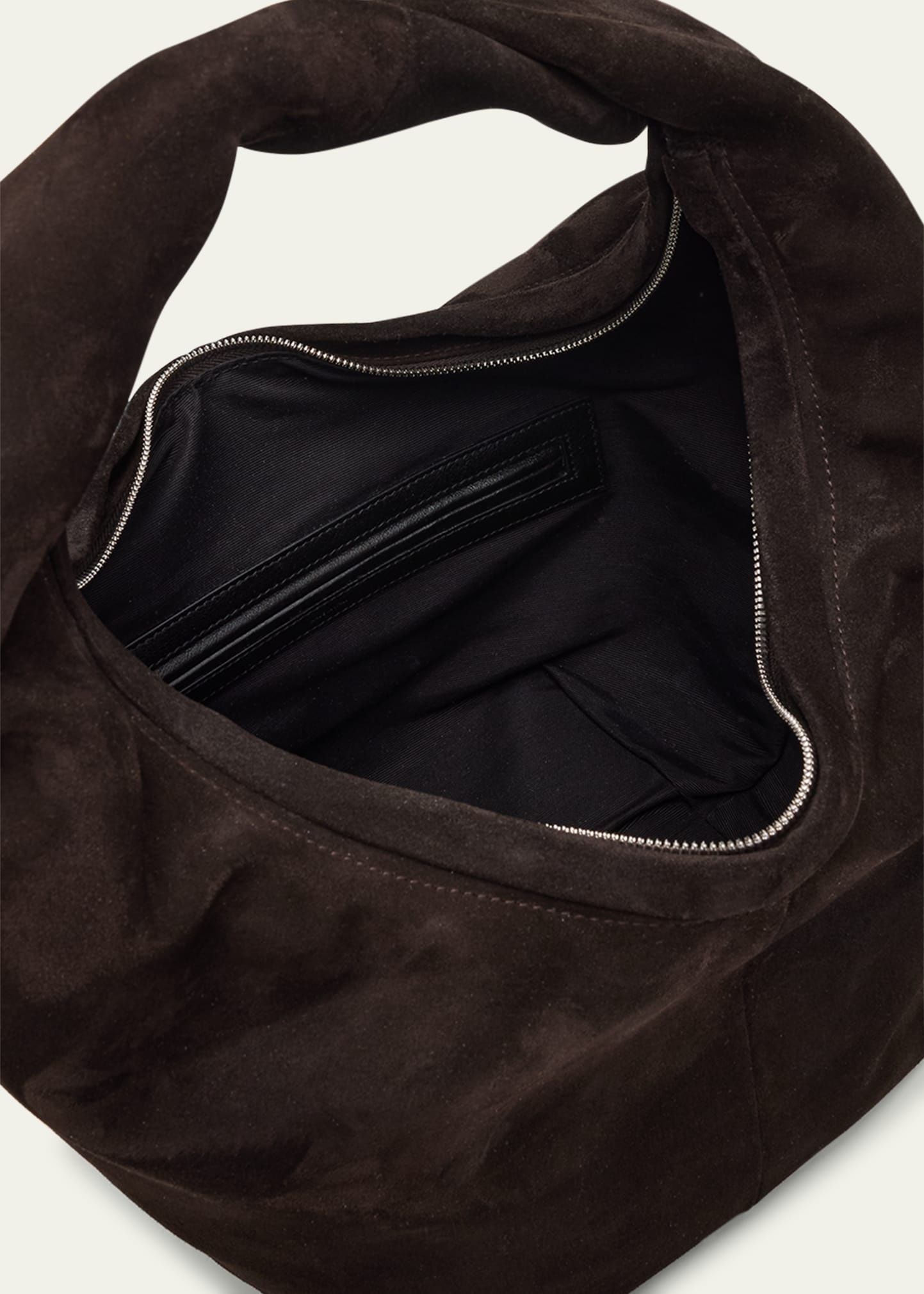 Yela Zip Suede Hobo Bag - 4