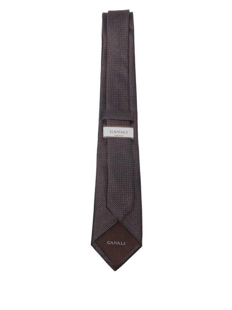Canali patterned silk tie outlook
