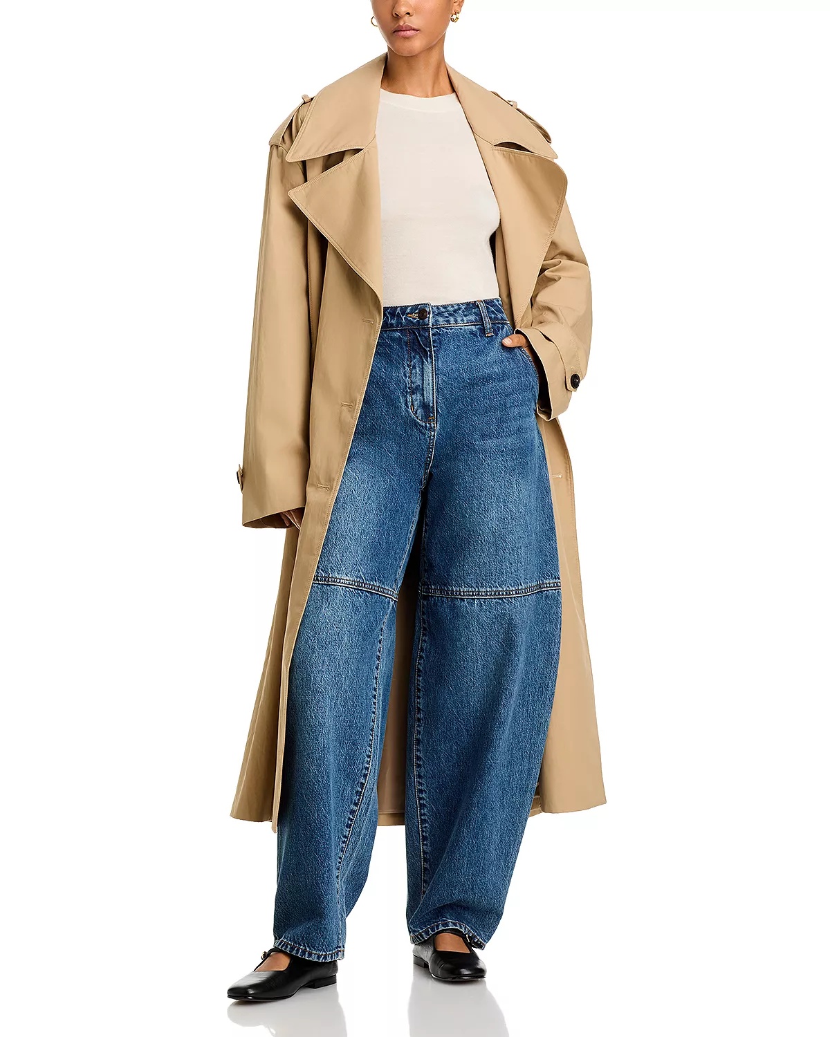 High Rise Barrel Jeans in Indigo - 2