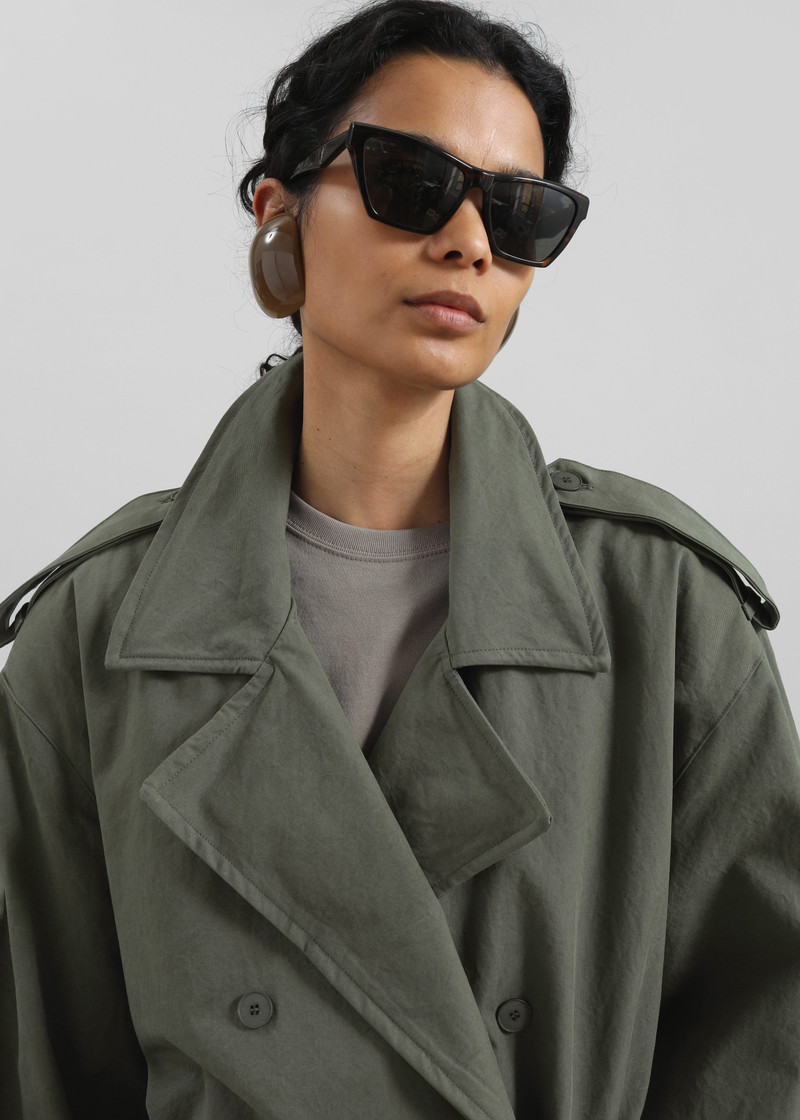 Hedley Wired Short Trench - Olive 7