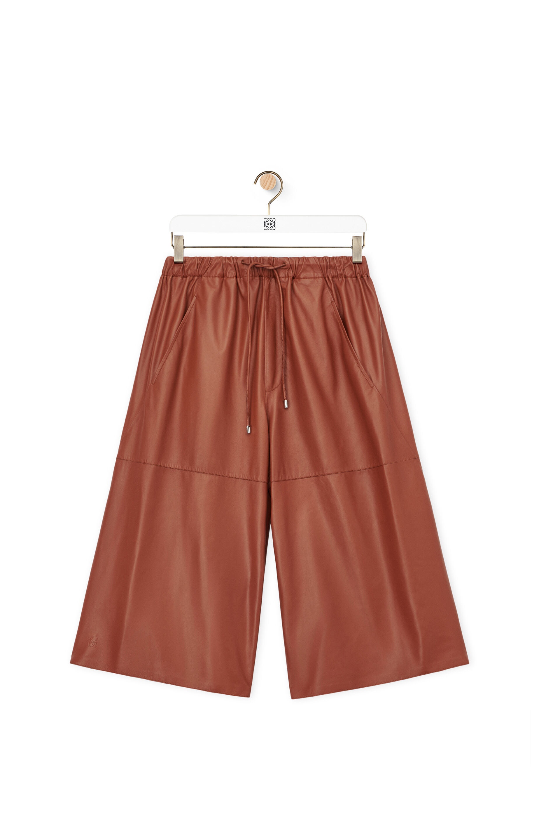 Cropped trousers in nappa lambskin - 1