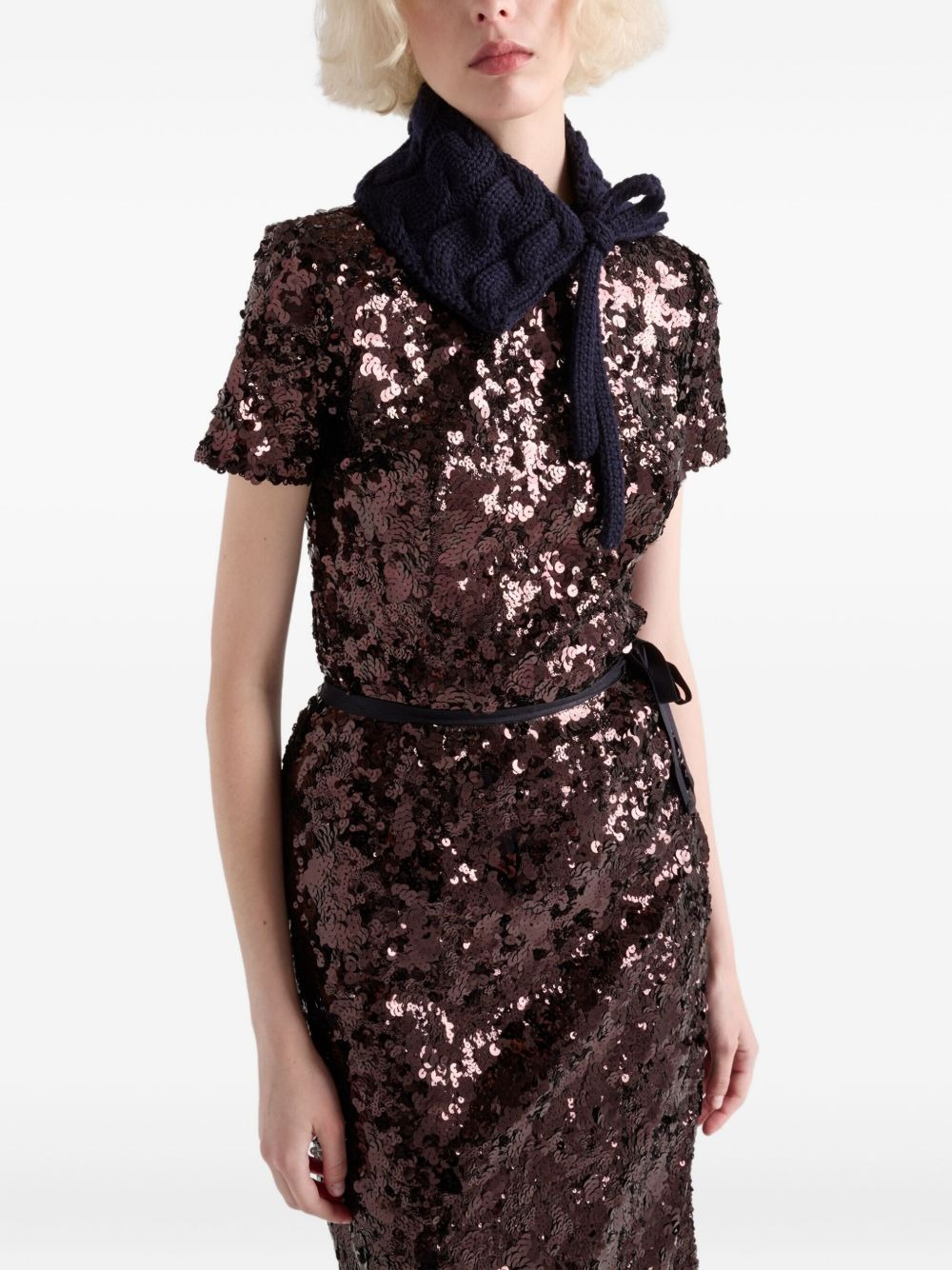 sequin-embellished short-sleeve top - 4