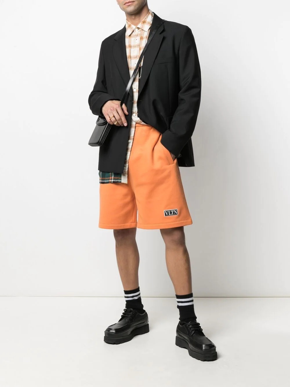 logo-patch track shorts - 2