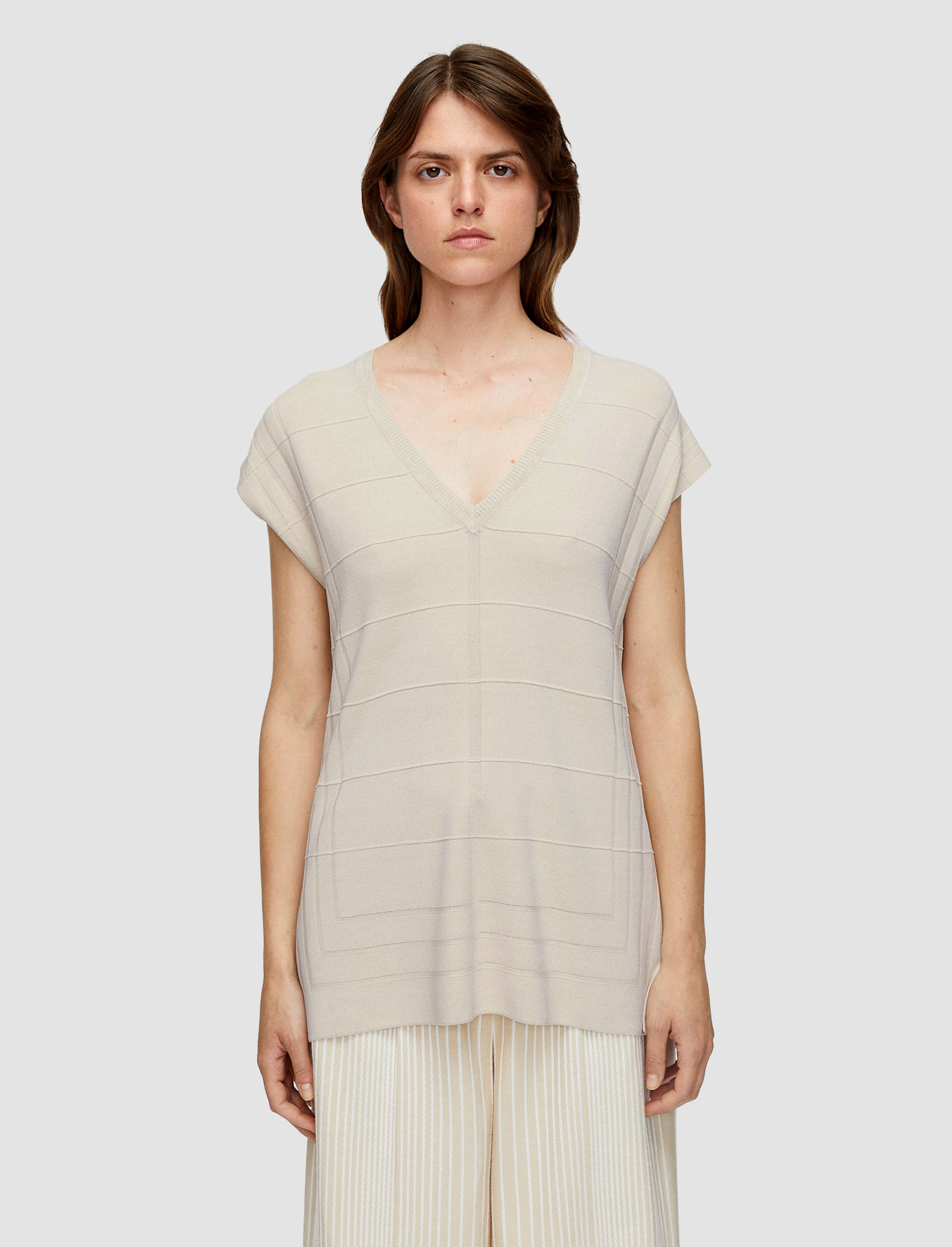 Viscose Grid Knit Top - 3