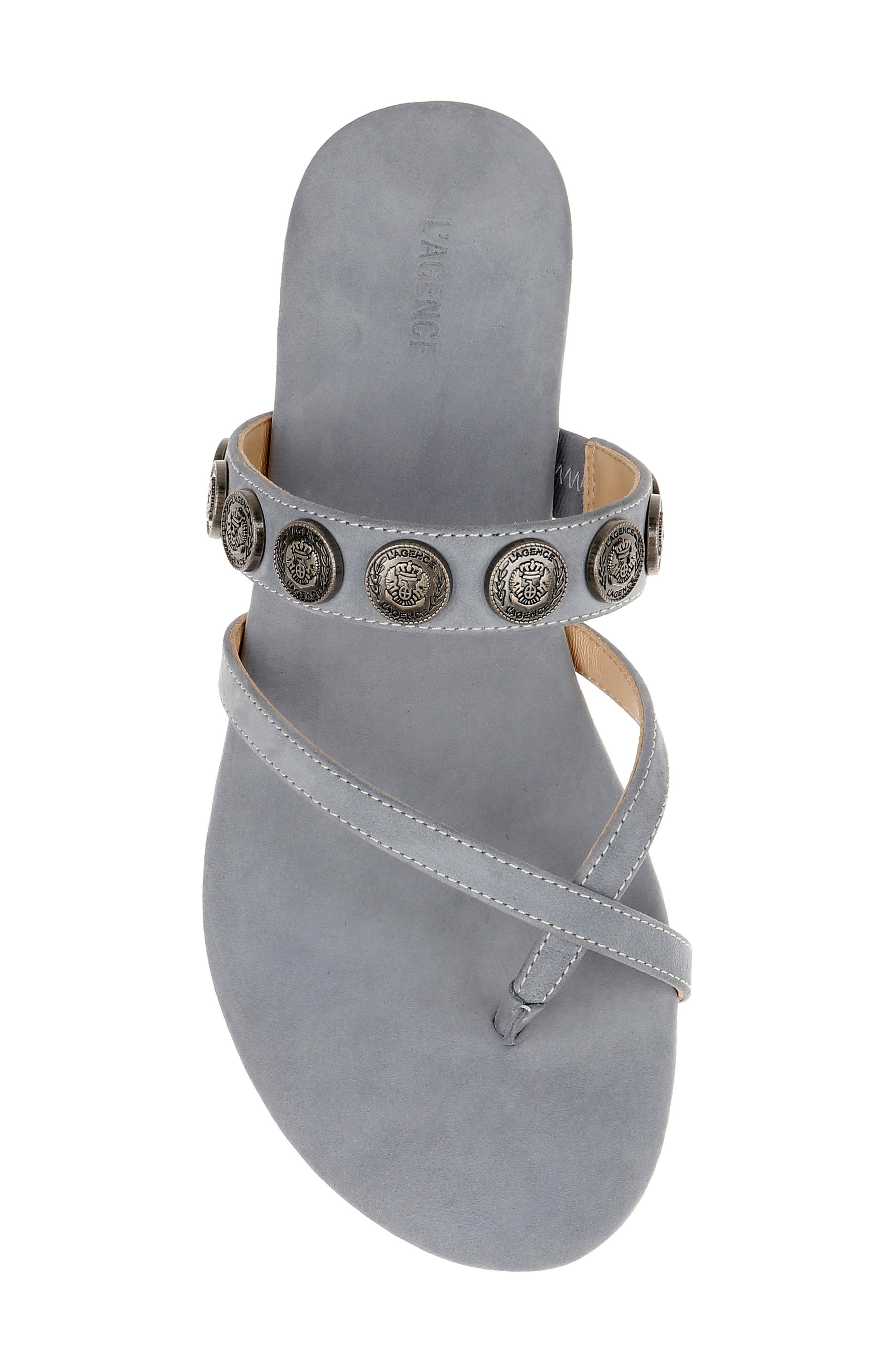 L'AGENCE Hanna Strappy Sandal in Rainblue at Nordstrom - 5