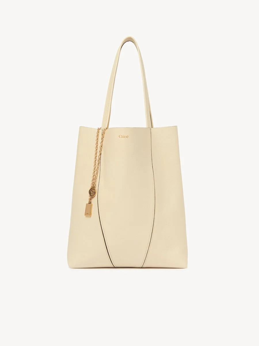 CHLOÉ SPIN TOTE BAG IN GRAINED LEATHER - 1