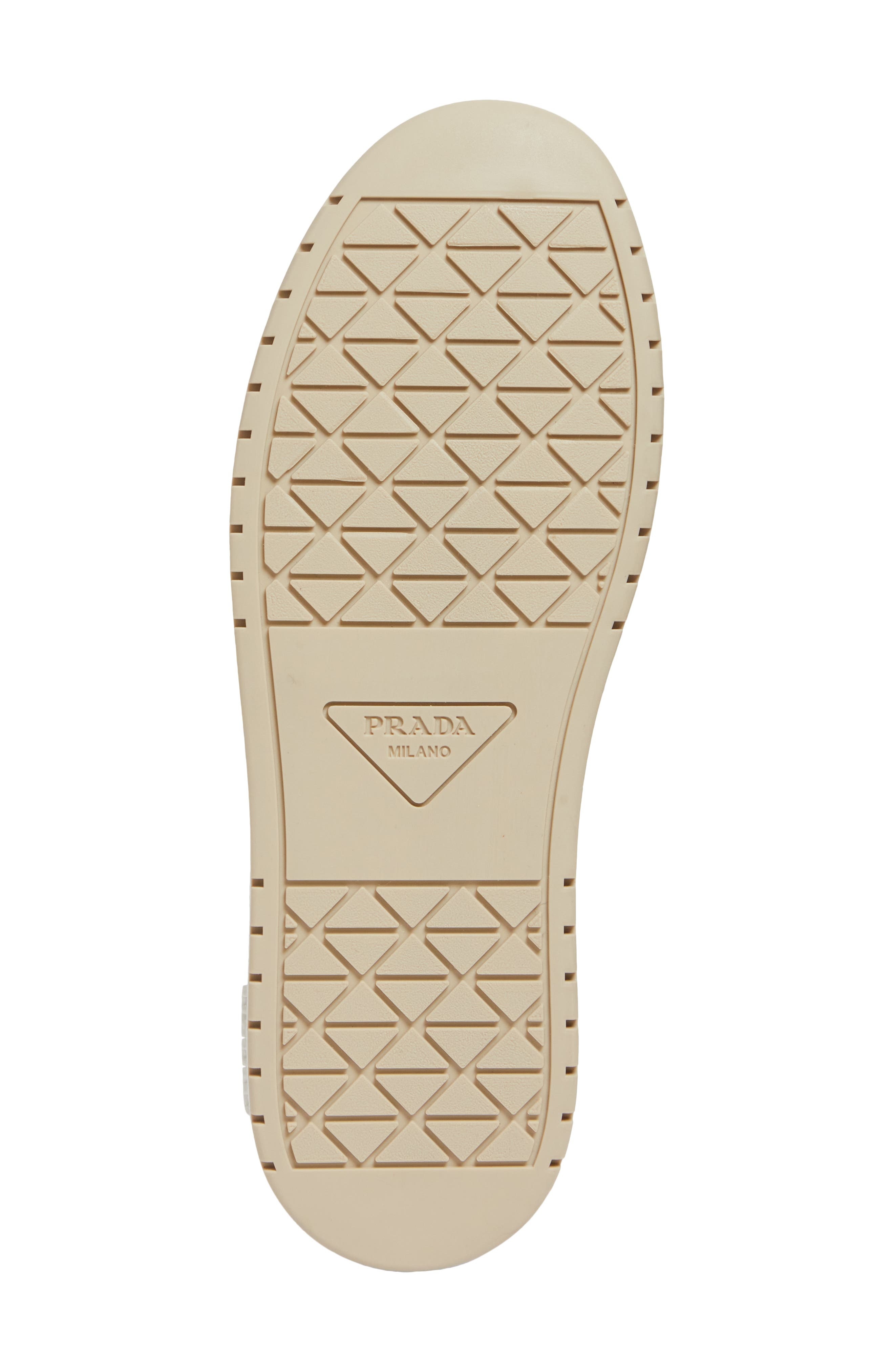 Prada Downtown Logo Low Top Sneaker in Bianco/Deserto at Nordstrom - 6