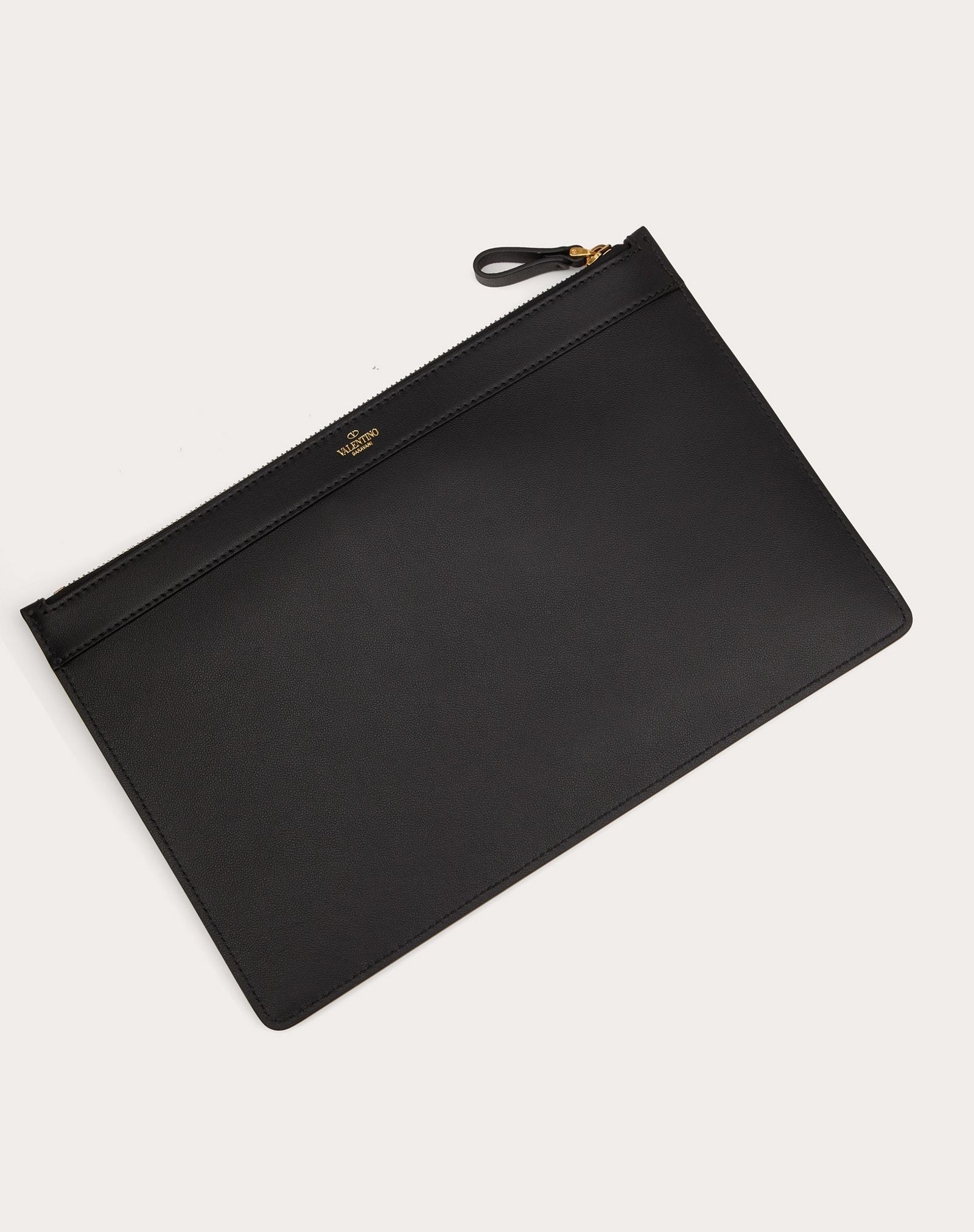 LARGE VLOGO SIGNATURE CALFSKIN POUCH - 3