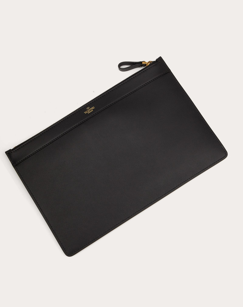 LARGE VLOGO SIGNATURE CALFSKIN POUCH 3