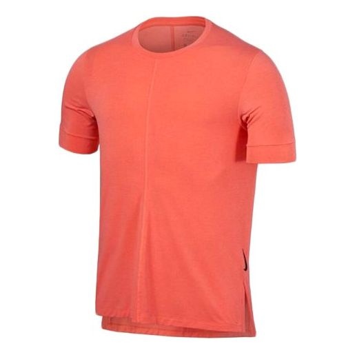 Nike Men s Nike Dri FIT Yoga Quick Dry Short Sleeve Watermelon Red T Shirt BV4035 814 REVERSIBLE