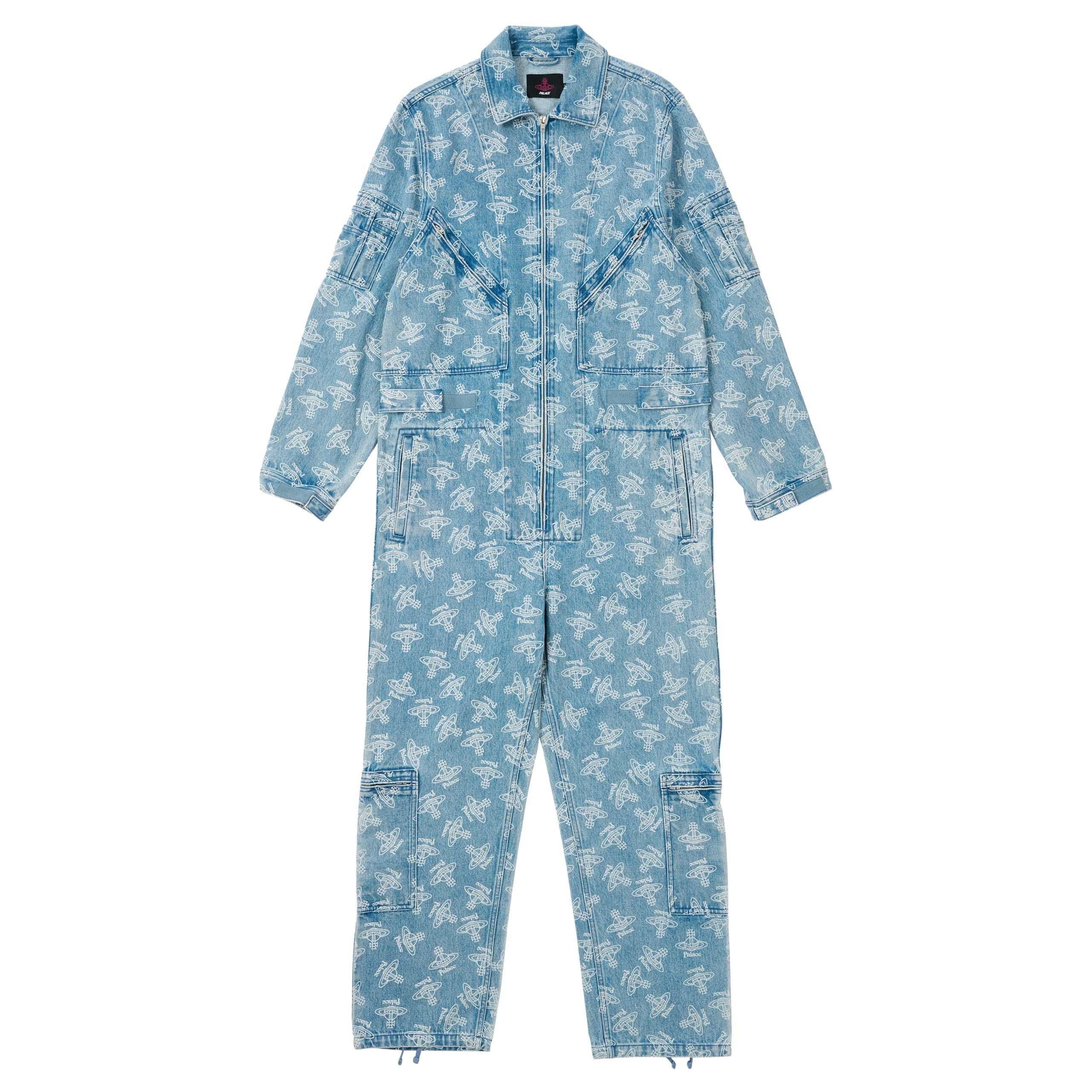 PALACE VIVIENNE WESTWOOD DENIM FLIGHT SUIT ORB STONE WASH - 1