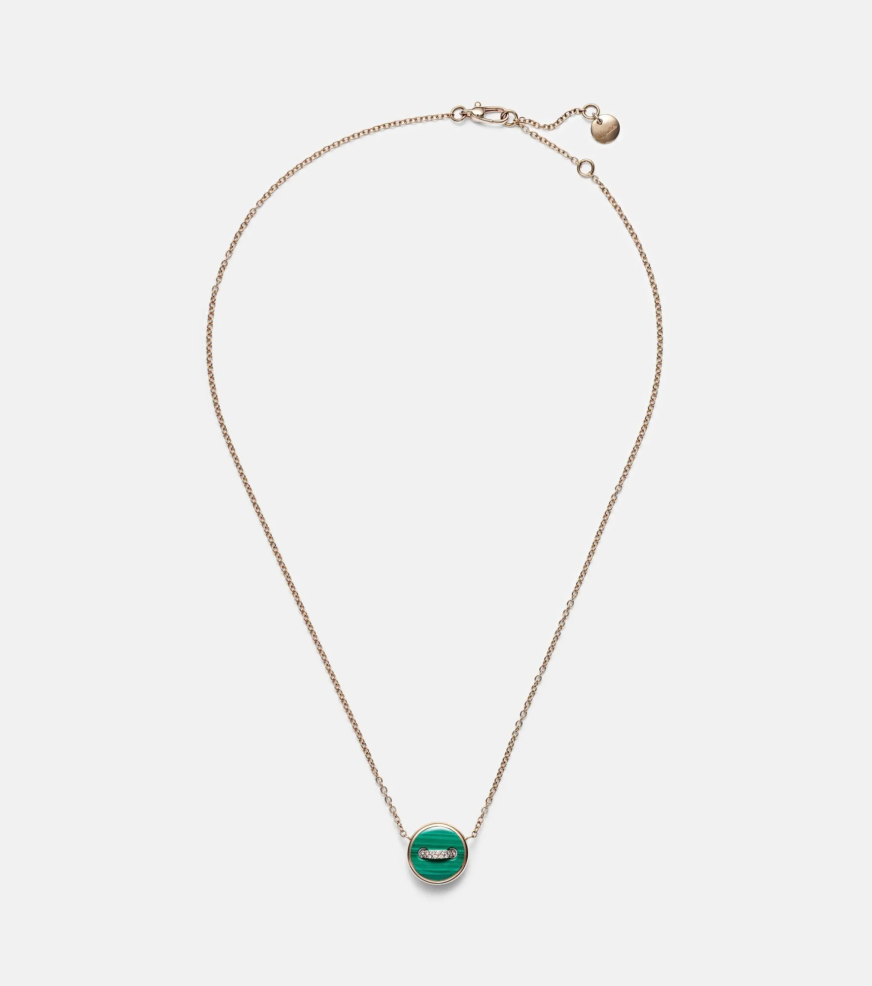 Pom Pom Dot 18kt rose gold pendant necklace with gemstones - 1