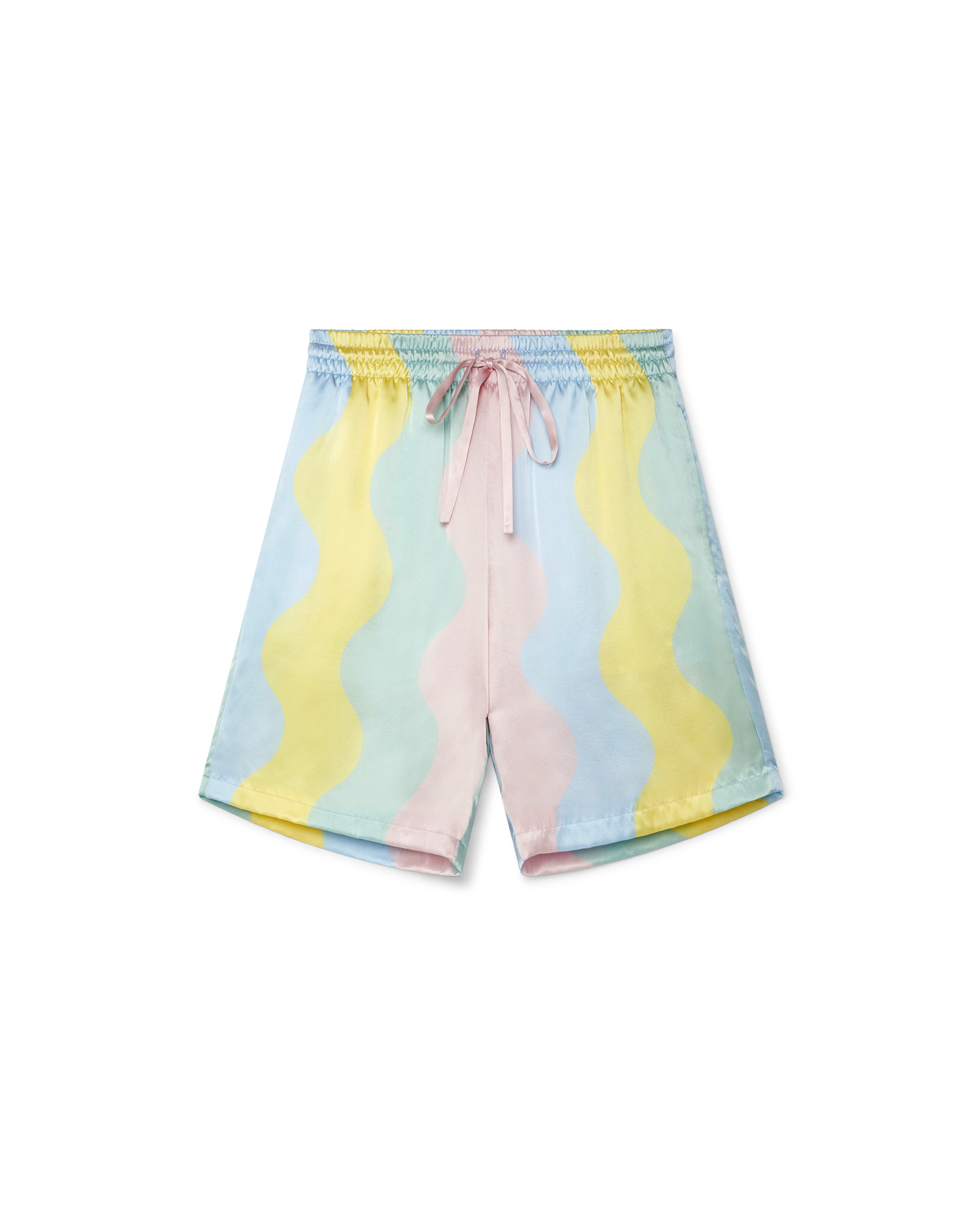 Casa Shell Wave Silk Shorts - 1