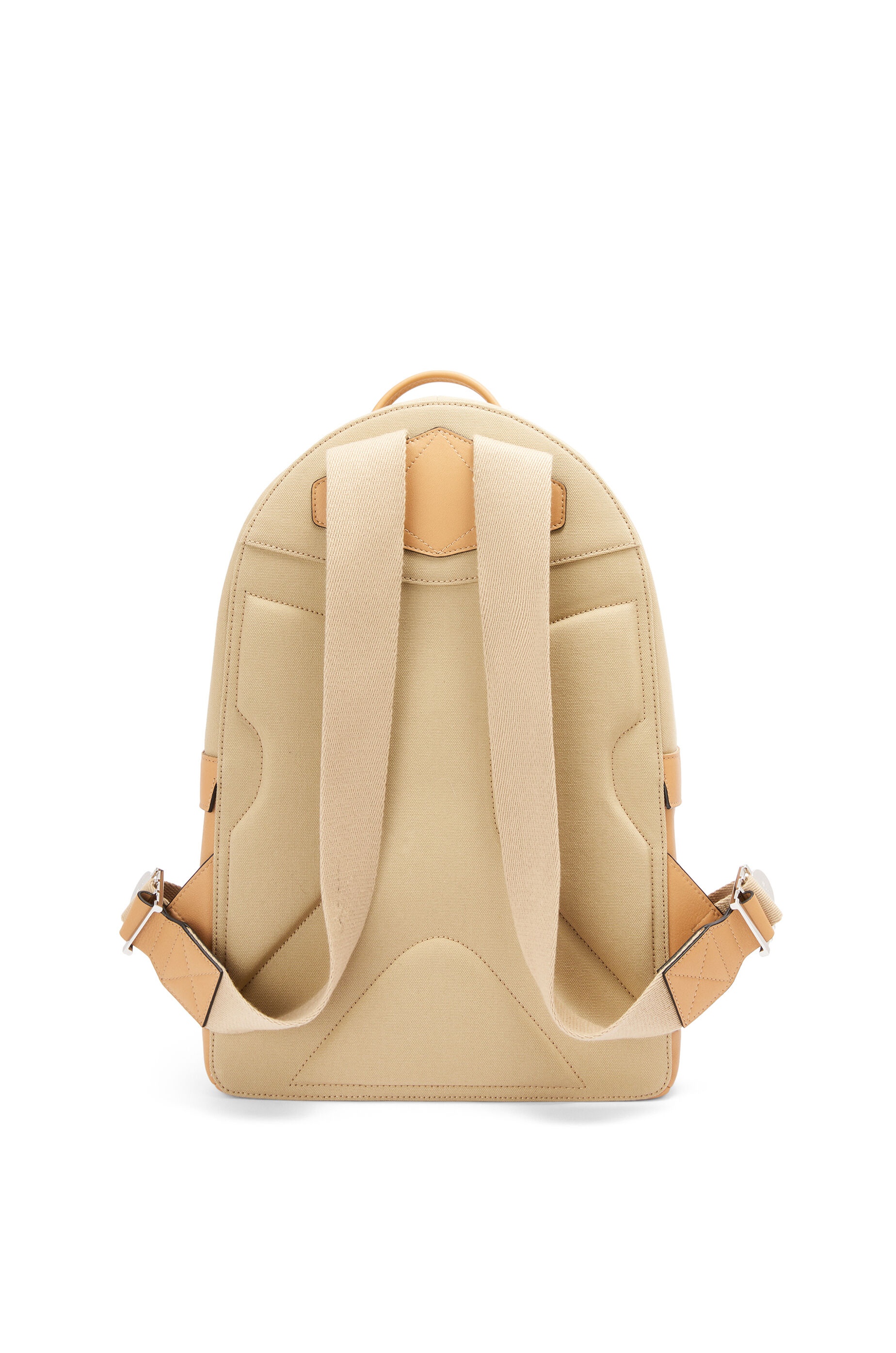 Signature Round backpack in canvas and classic calfskin - 4