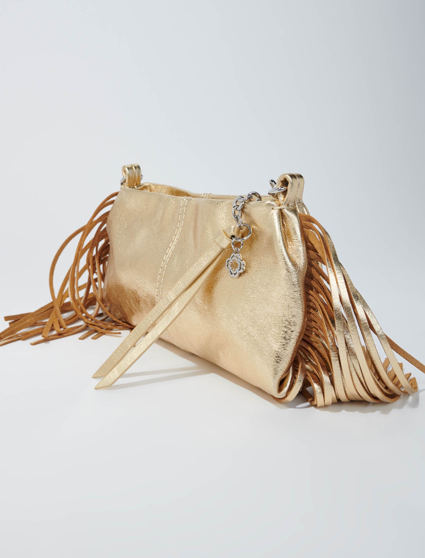 Metallic leather Miss M clutch bag - 5