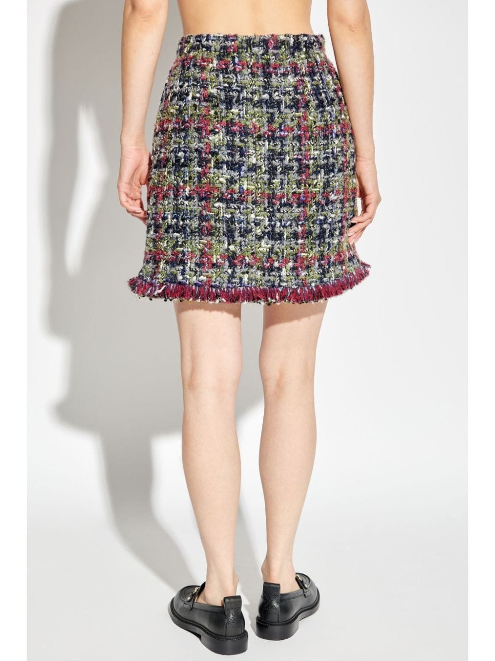 tweed-bouclÃ© check mini skirt - 4