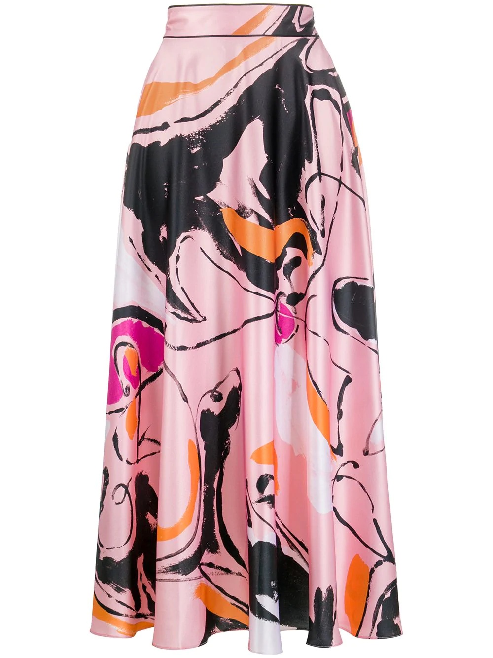 abstract-print maxi skirt - 1