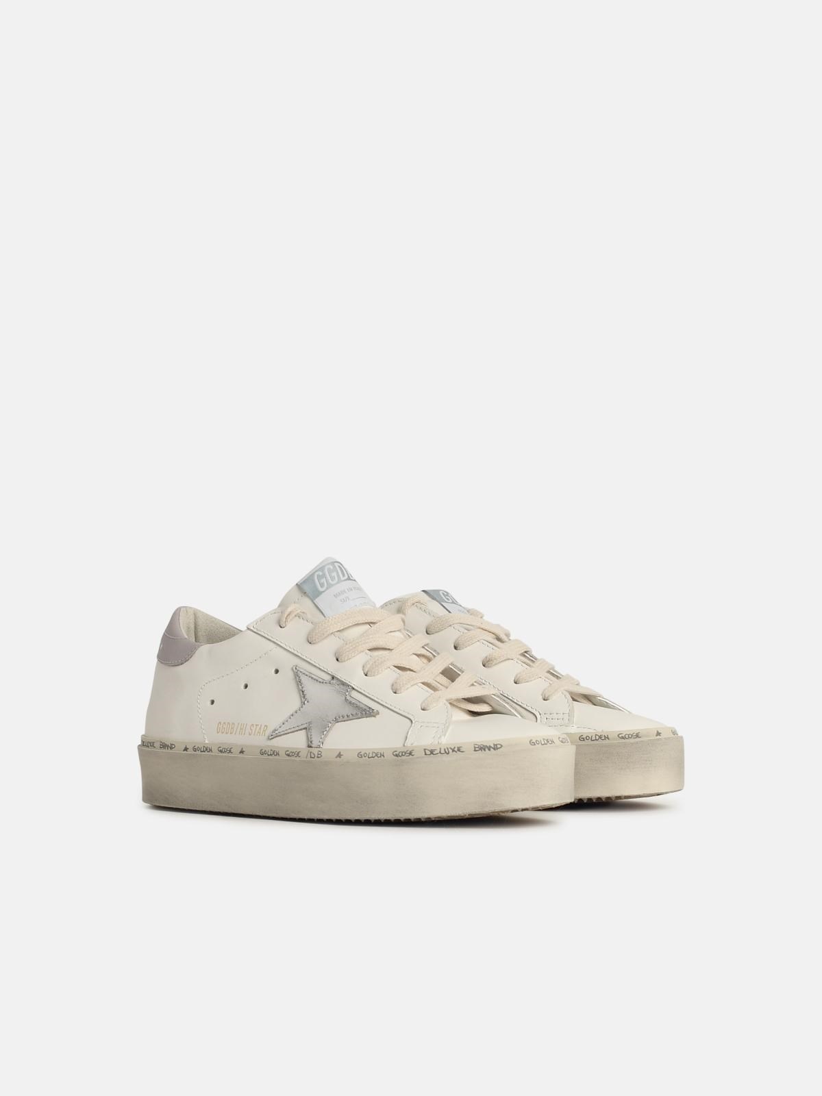 'HI STAR' WHITE LEATHER SNEAKERS - 2