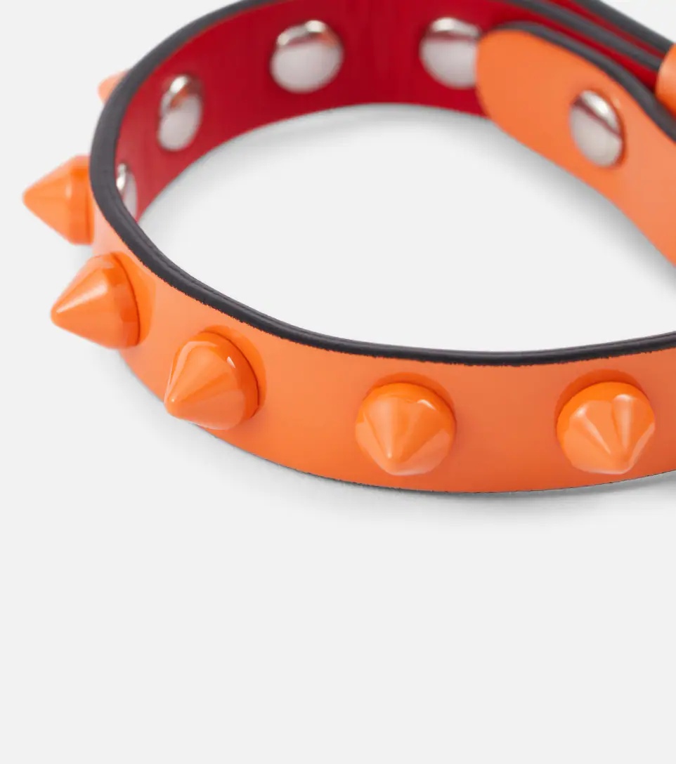 Loubilink embellished leather bracelet - 4