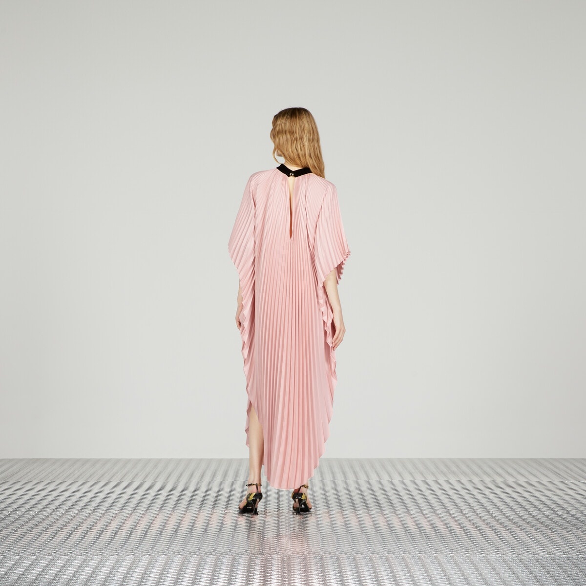 Pleated silk maxi dress - 7