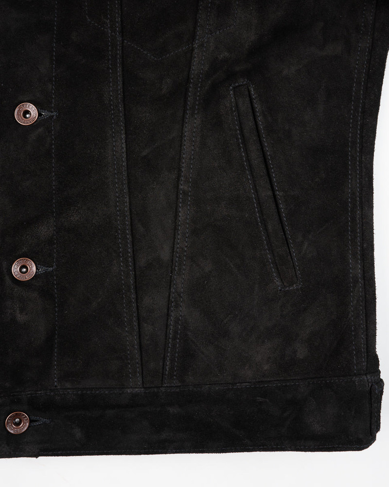 IHJ-155-BLK HORSEHIDE SUEDE MODIFIED TYPE III JACKET - BLACK 7