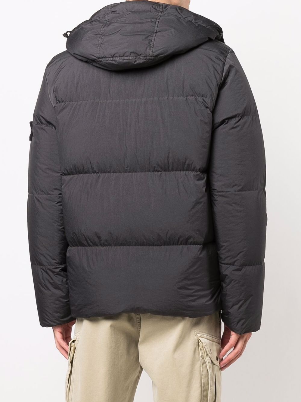 compass badge puffer jacket - 4