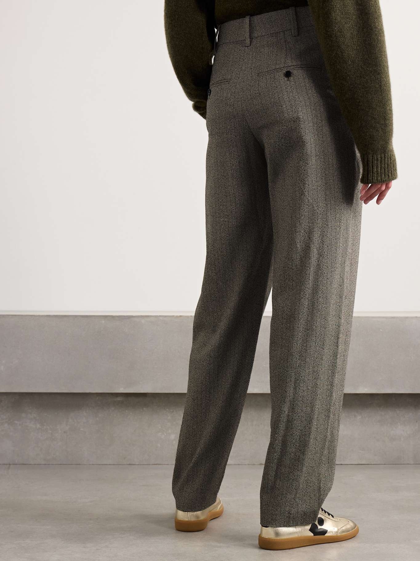 Iwena pleated cotton-blend tapered pants Gray - 3