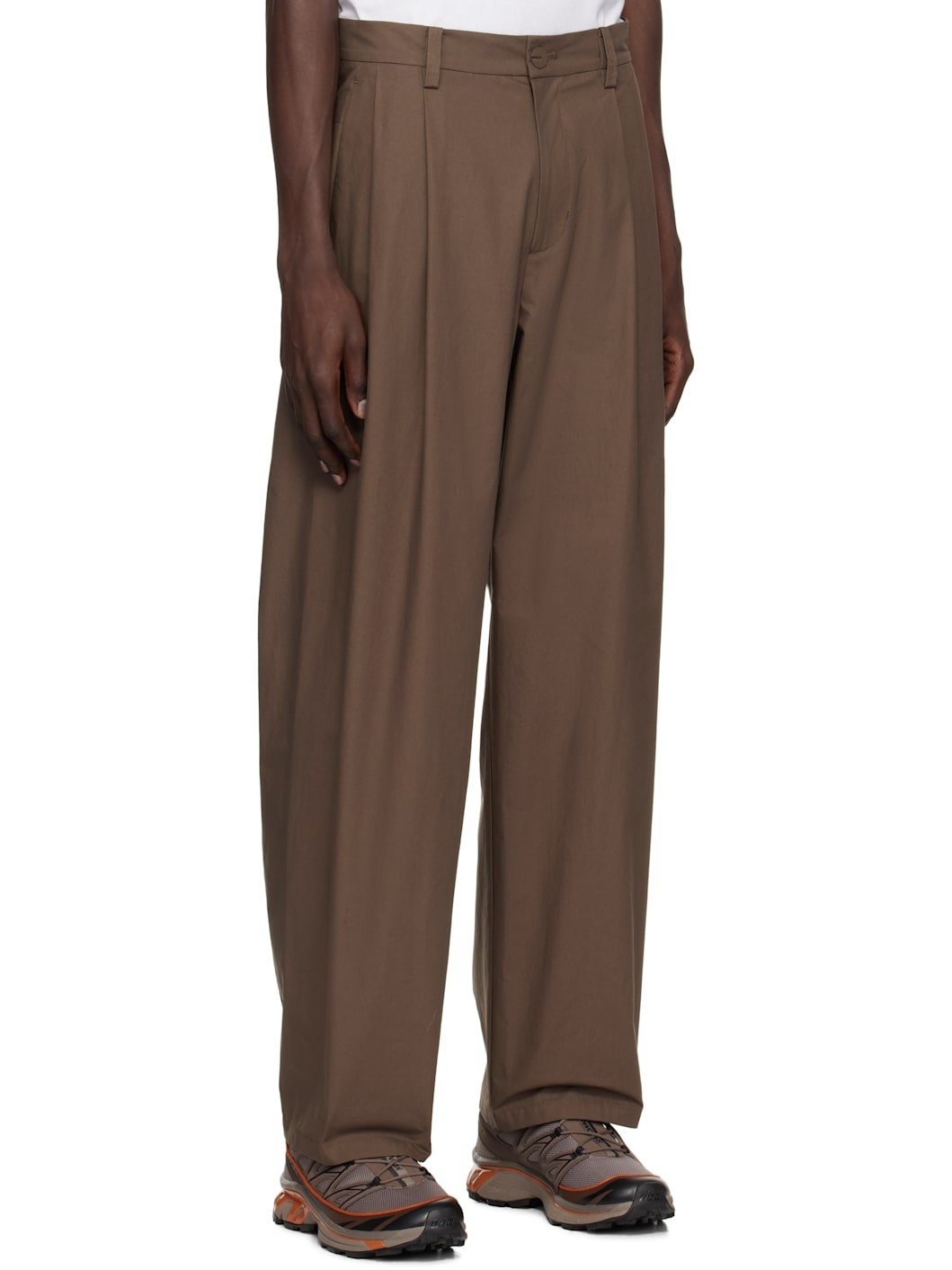Brown Wide Beaded Belt Trousers - 2