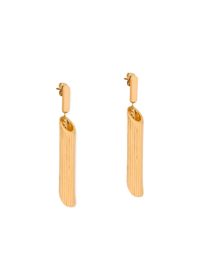 Moschino brass earrings outlook