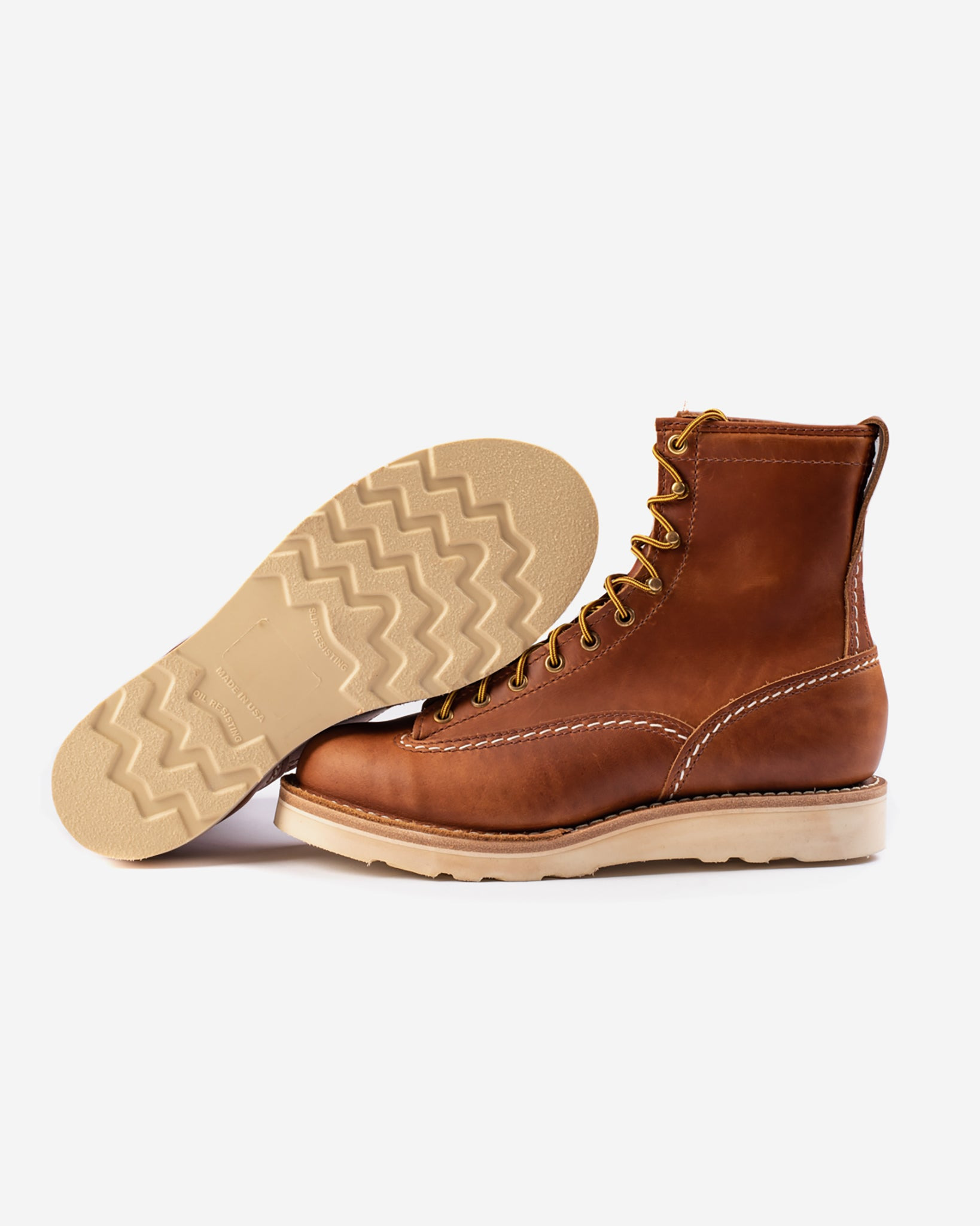 IHWE-JOU-TAN Iron Heart Int'l x Wesco® - 8" Domain Jobmaster® Boot - British Tan. The "Journeyman" - 6