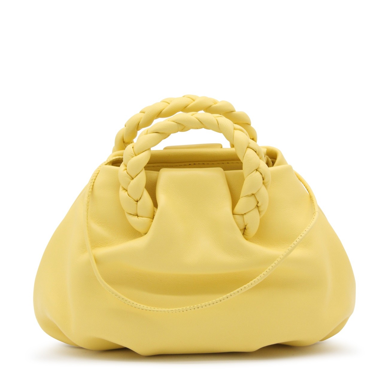 yellow leather bombon handle bag - 1