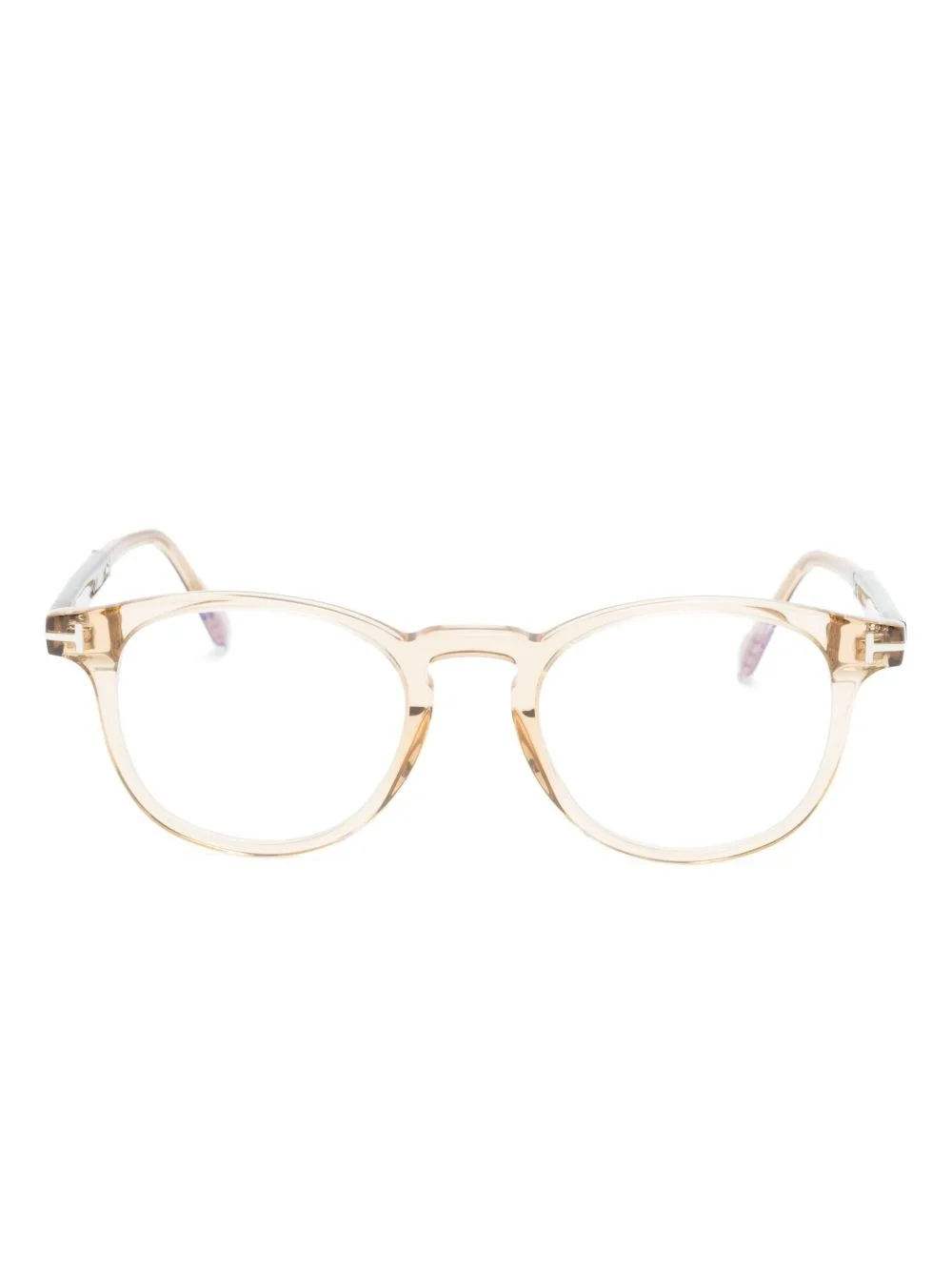clear pantos-frame glasses - 1