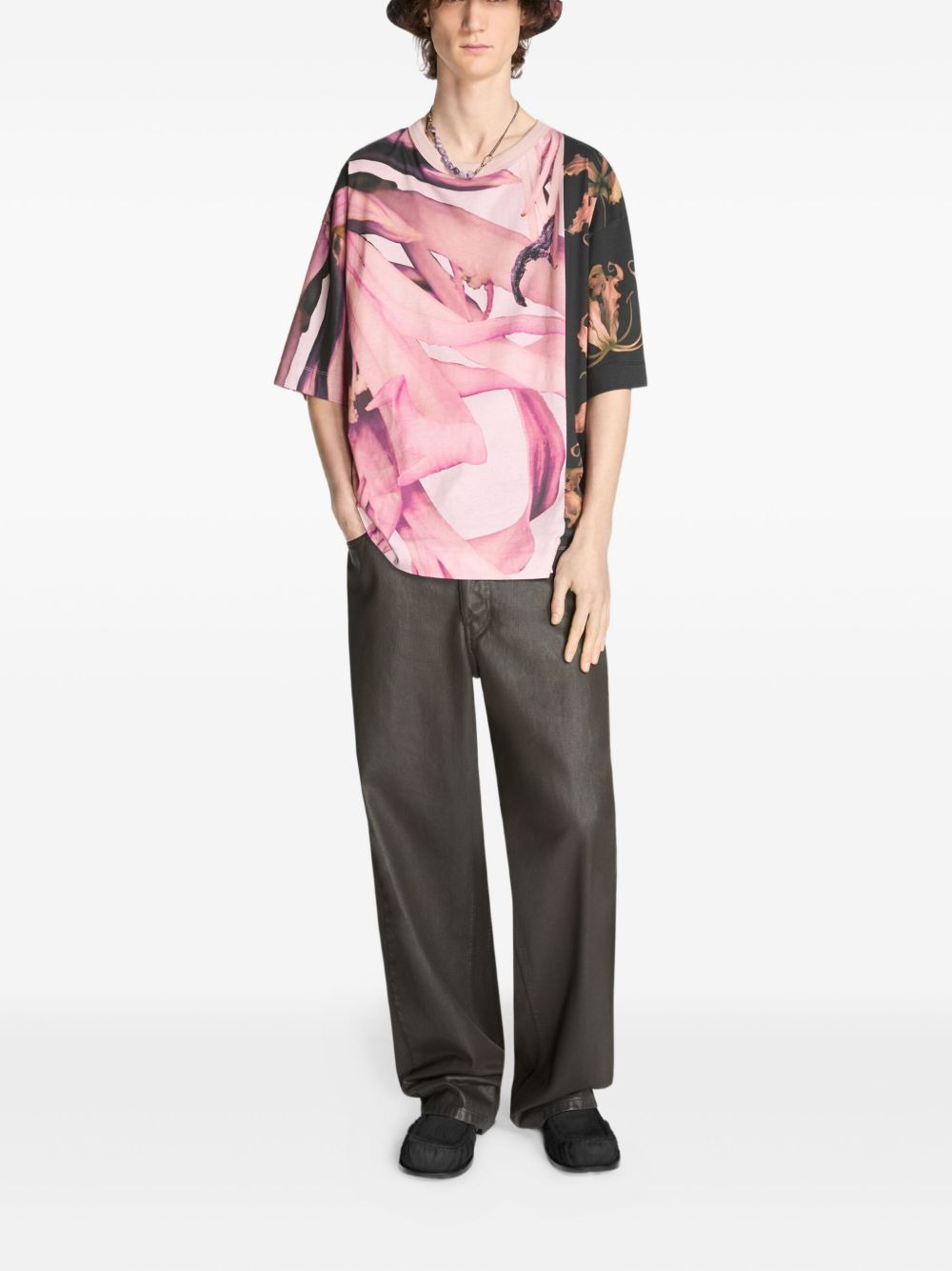 floral-print cotton t-shirt - 2