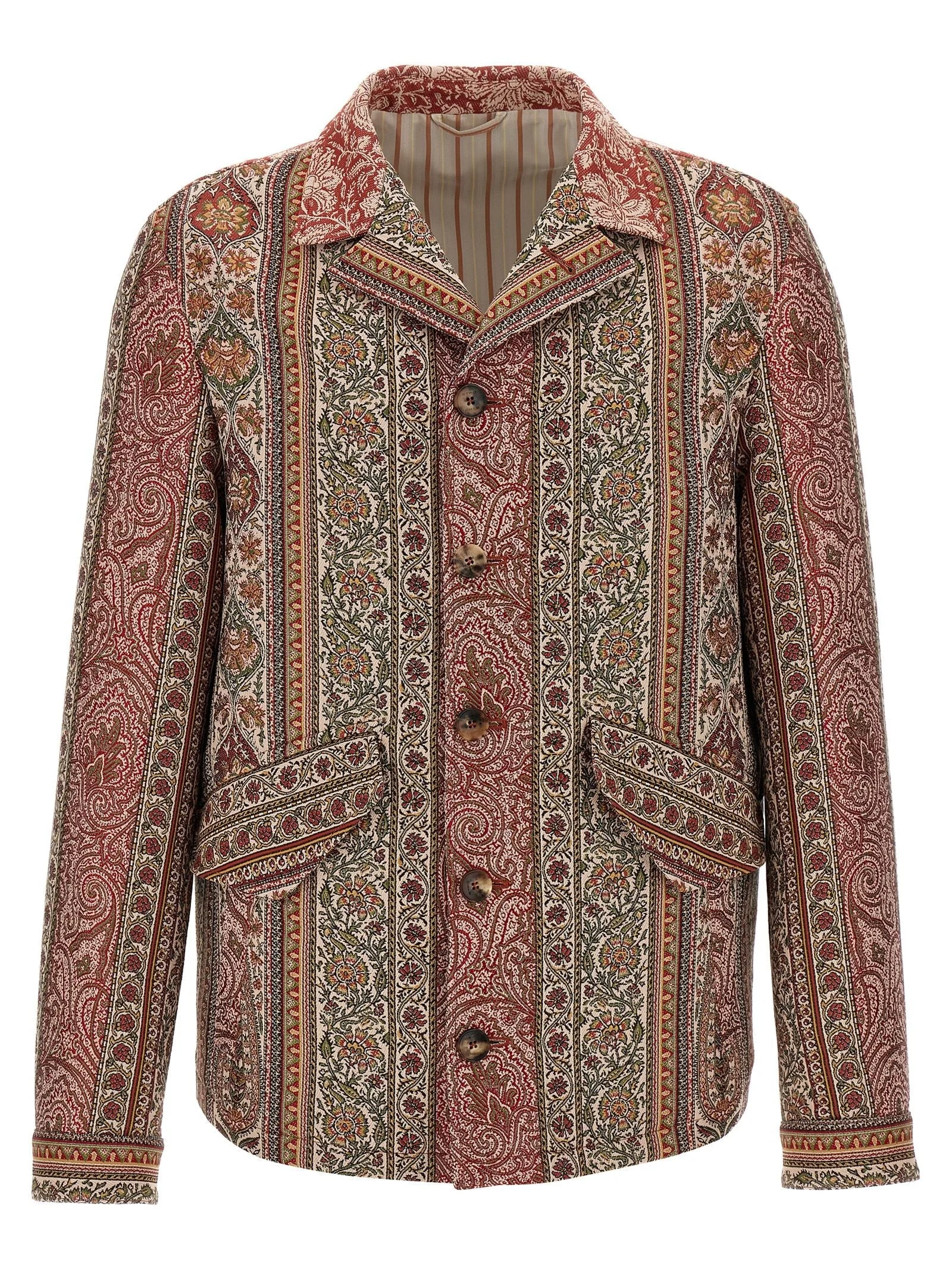 Etro Men Balmacaan Neck Overshirt - 1