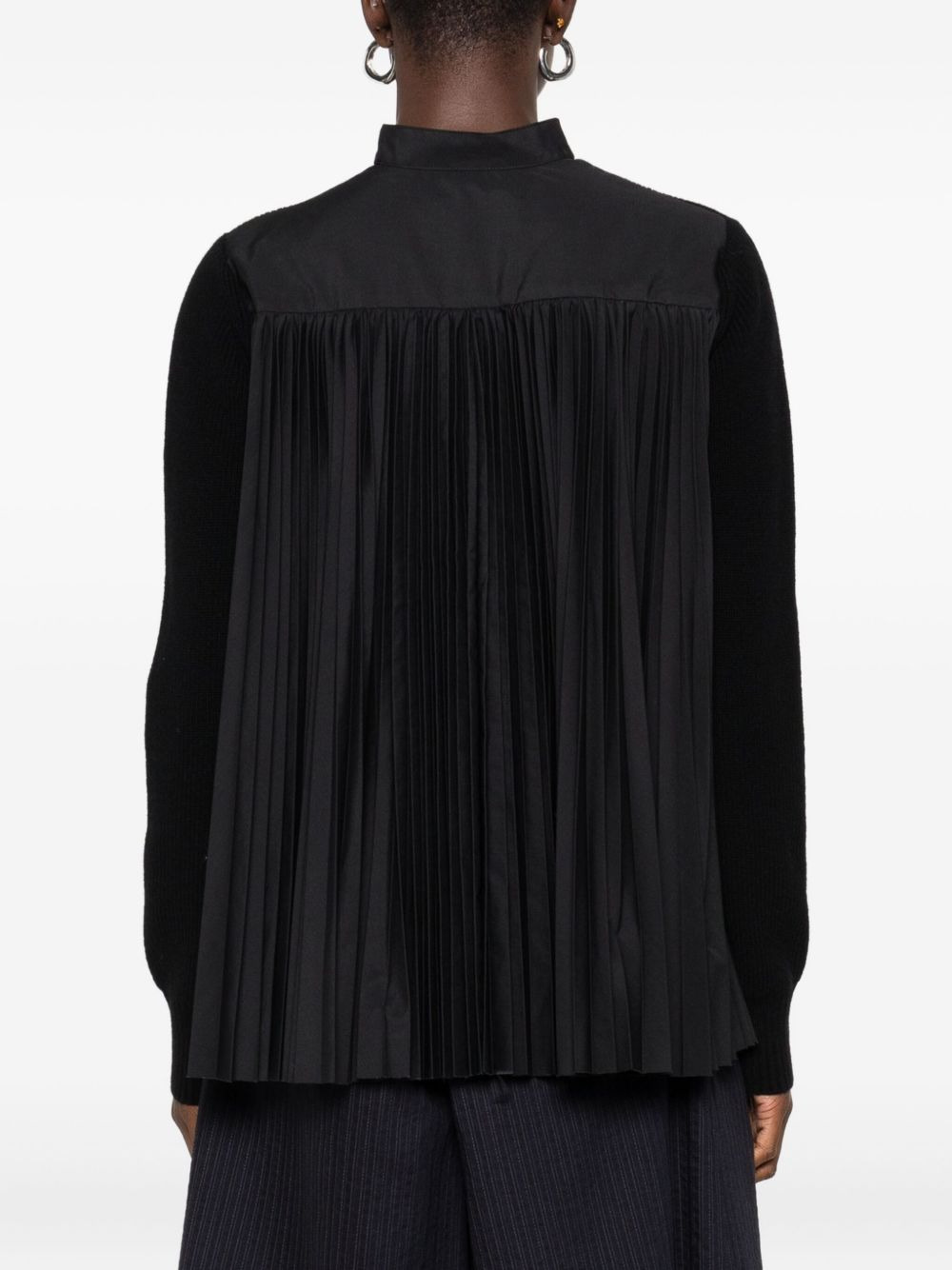 ribbed button cardigan - 4