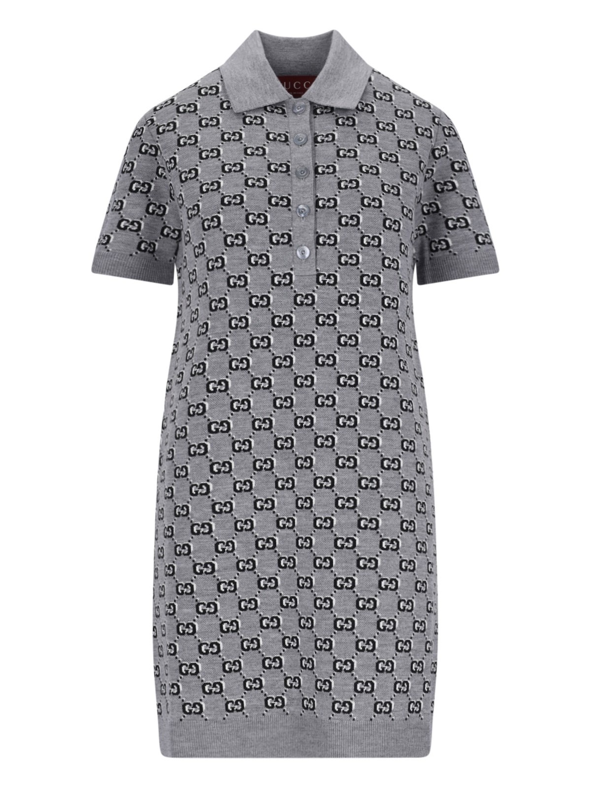 'GG SHADOW' MINI POLO DRESS - 1