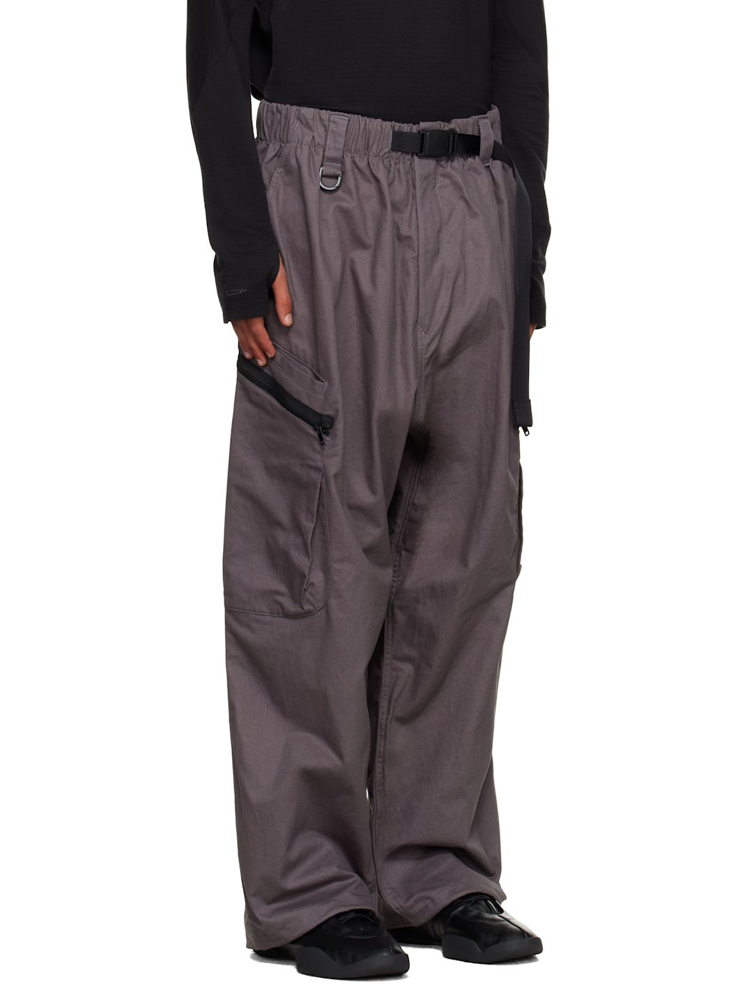 Gray Twill Cargo Pants - 2