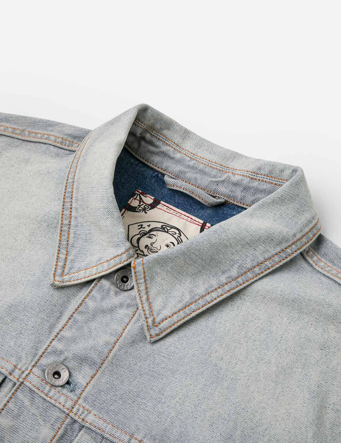 Godhead Jacquard Relax Fit Denim Jacket - 10