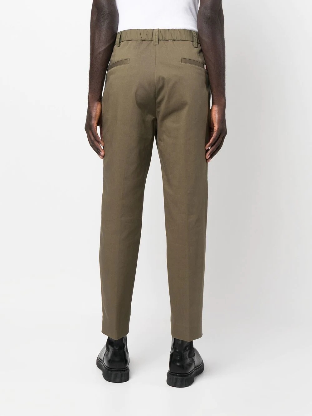 slim-cut chino trousers - 4