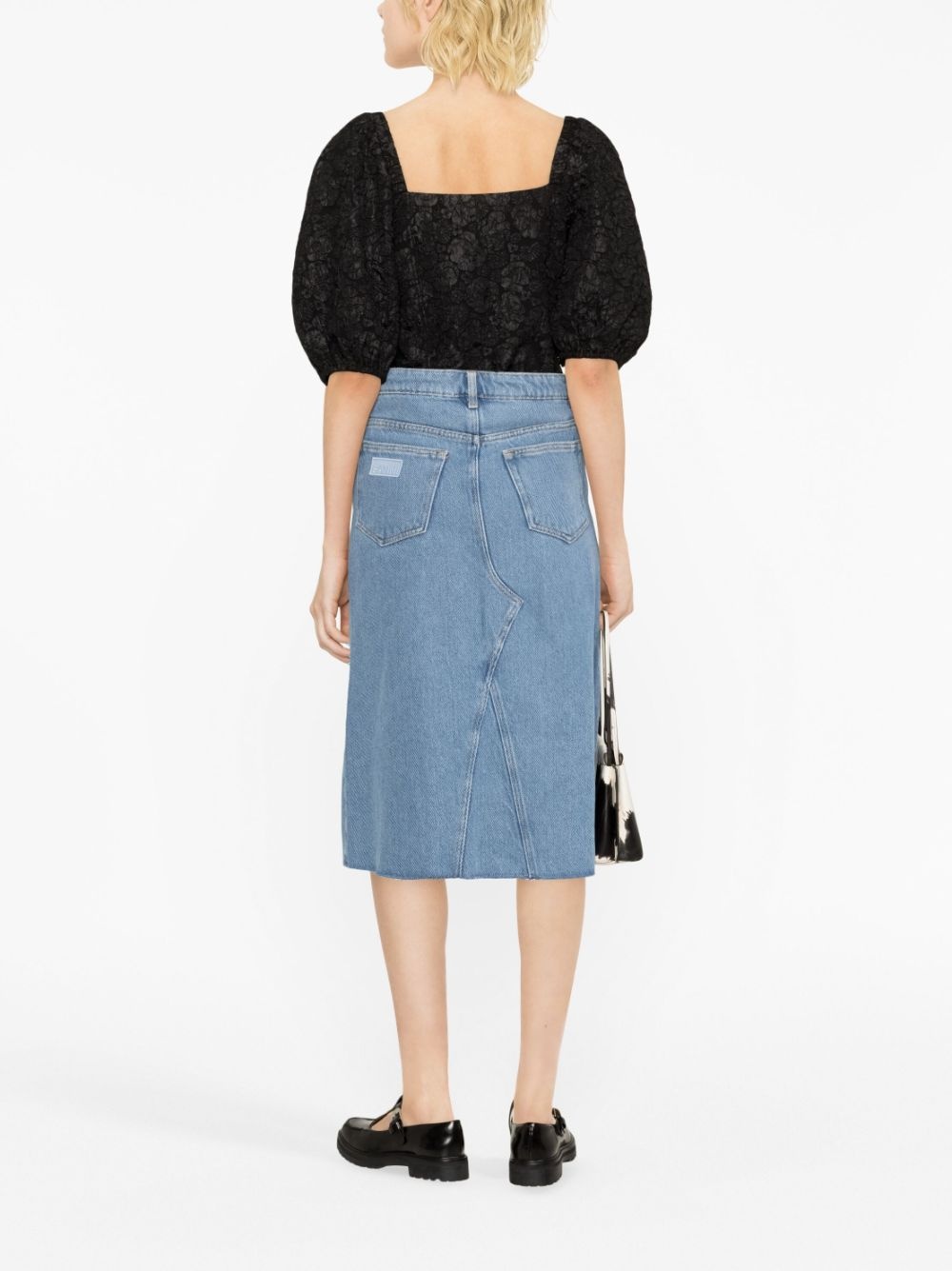 high-waist denim skirt - 4